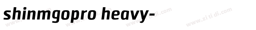 shinmgopro heavy字体转换